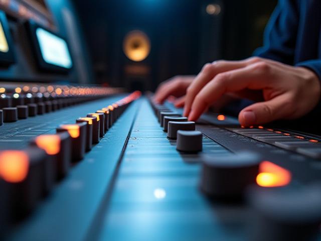 Imagen representativa de un estudio de mezcla y masterización de álbum